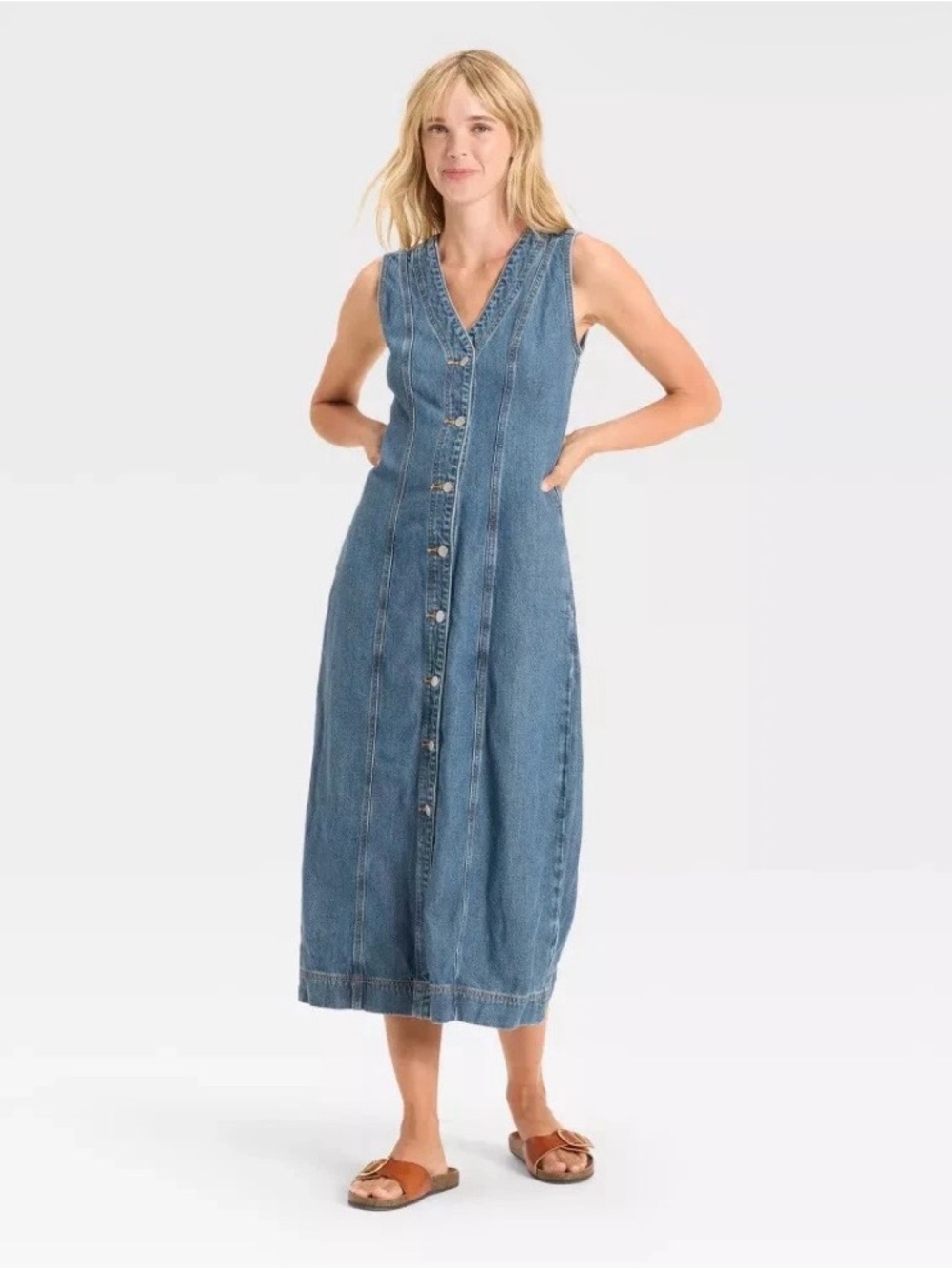 Denim Button Down Dress